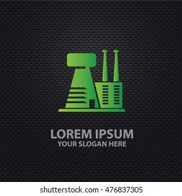 Industry design on dark background,vector