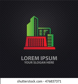 Industry design on dark background,vector