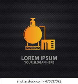 Industry design on dark background,vector