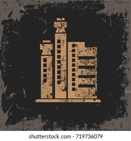 Industry design on grunge background, vector
