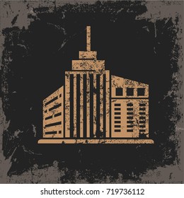 Industry design on grunge background, vector
