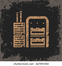 Industry design on grunge background,vector
