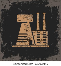 Industry design on grunge background,vector