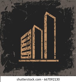 Industry design on grunge background,vector