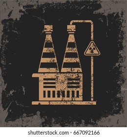 Industry design on grunge background,vector