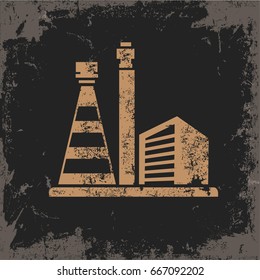 Industry design on grunge background,vector