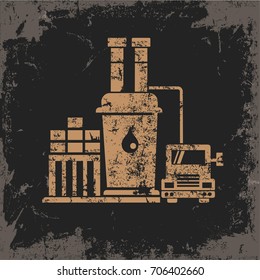 Industry design on grunge background,vector