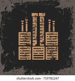 Industry design on grunge background,vector
