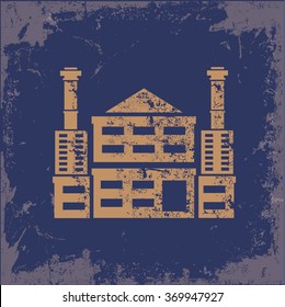 Industry design on old background,grunge vector