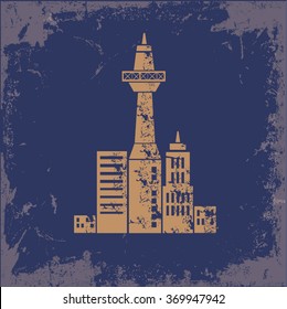 Industry design on old background,grunge vector