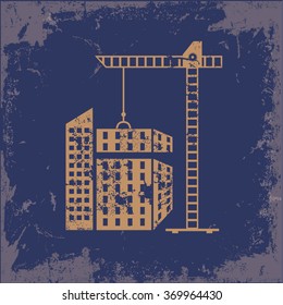 Industry design on old background,grunge vector