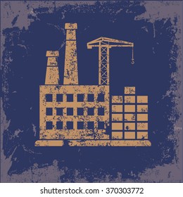 
Industry design on old background,grunge vector