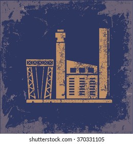 
Industry design on old background,grunge vector