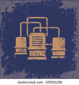 
Industry design on old background,grunge vector