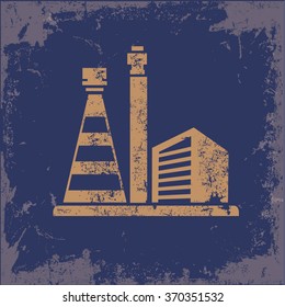 
Industry design on old background,grunge vector
