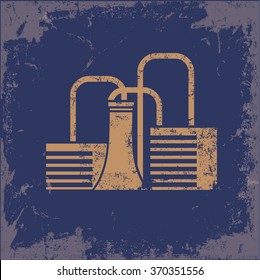 
Industry design on old background,grunge vector