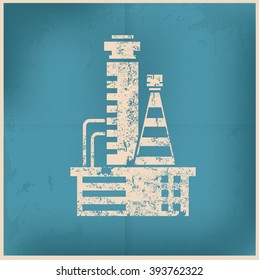Industry design on old background,vector