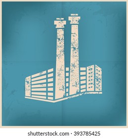 Industry design on old background,vector