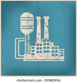 Industry design on old background,vector