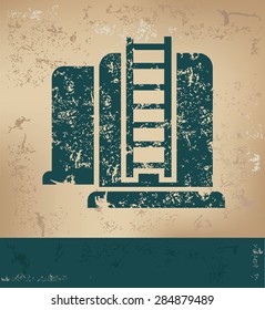 Industry design on old paper background,grunge concept,vector