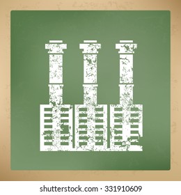 
Industry design on old paper background, vector