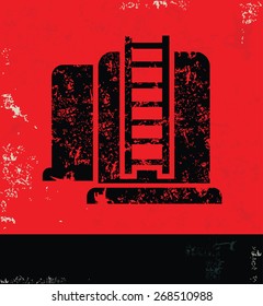 Industry design on red background,grunge vector