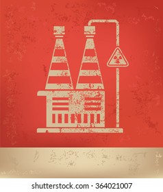 
Industry design on red background,grunge vector