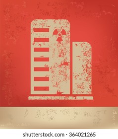 
Industry design on red background,grunge vector