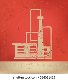 
Industry design on red background,grunge vector