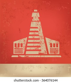 
Industry design on red background,grunge vector