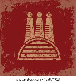 Industry design on red background,vector