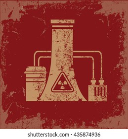 Industry design on red background,vector