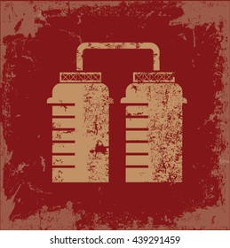 Industry design on red background,vector