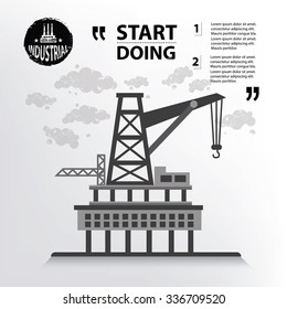 Industry design on white background, clean vector