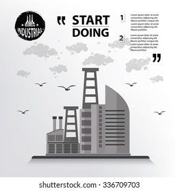 Industry design on white background, vector