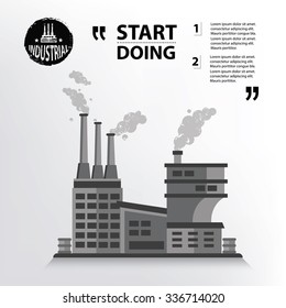 Industry design on white background, vector
