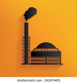Industry design on yellow background,clean vector