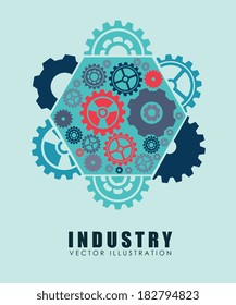 Industry design over  background, vector illustration