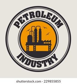 Industry design over beige background, vector illustration