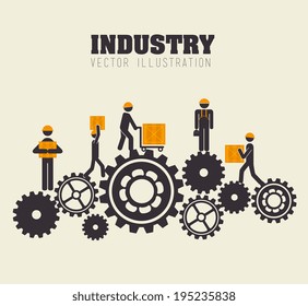 Industry design over beige background,vector illustration