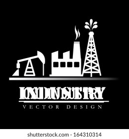 industry design over black  background vector illustration 