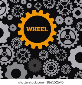 Industry design over black background, vector illustration