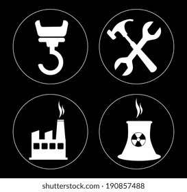 Industry design over black background, vector illustration