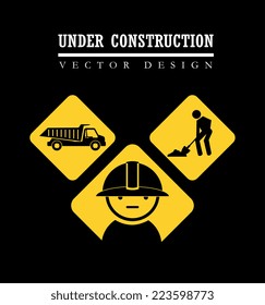 Industry design over black background, vector illustration 