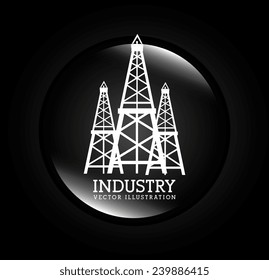 Industry design over black background, vector illustration.
