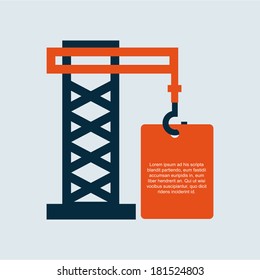 industry design over  blue background, vector illustration