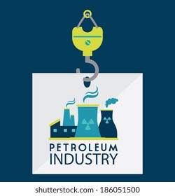 Industry design over blue background, vector illustration