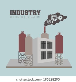 Industry design over blue background,vector illustration