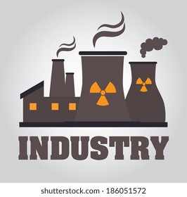 Industry design over brown  background, vector illustration