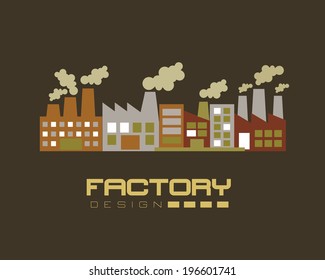Industry design over brown background, vector illustration